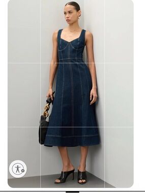 Jason Wu Dark Blue Denim Midi Dress